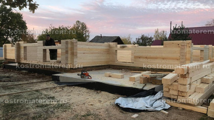 Строительство дома из клеенного бруса в п. Волга