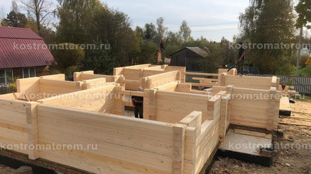 Строительство дома из клеенного бруса в п. Волга