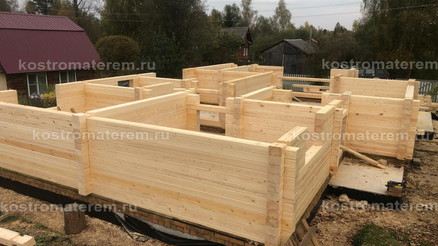 Строительство дома из клеенного бруса в п. Волга