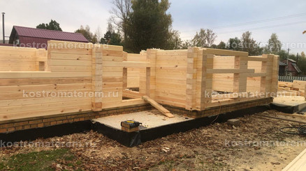 Строительство дома из клеенного бруса в п. Волга