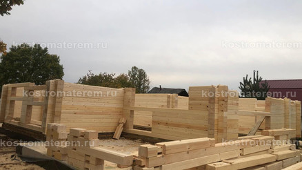 Строительство дома из клеенного бруса в п. Волга