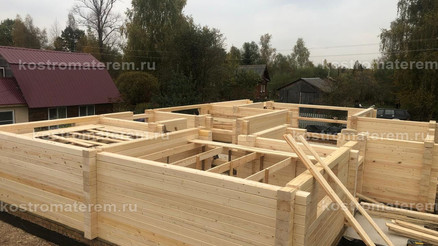 Строительство дома из клеенного бруса в п. Волга