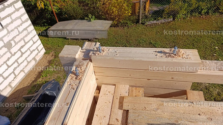 Строительство дома из клеенного бруса в п. Волга