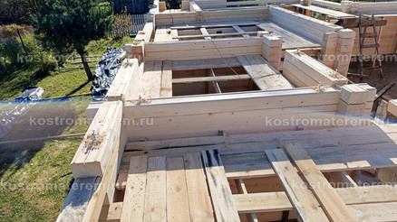 Строительство дома из клеенного бруса в п. Волга