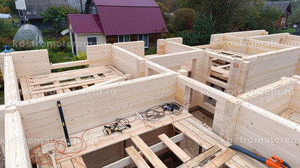 Строительство дома из клеенного бруса в п. Волга