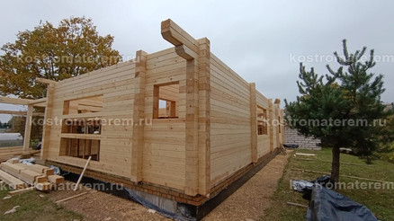 Строительство дома из клеенного бруса в п. Волга