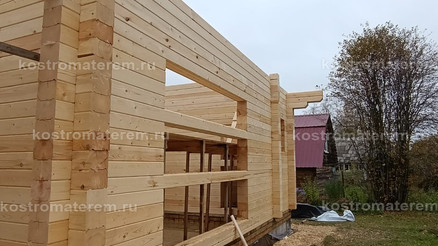 Строительство дома из клеенного бруса в п. Волга