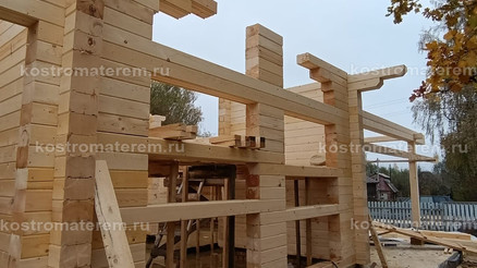 Строительство дома из клеенного бруса в п. Волга