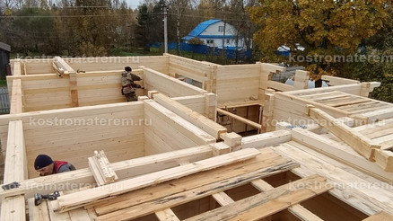 Строительство дома из клеенного бруса в п. Волга