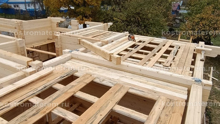 Строительство дома из клеенного бруса в п. Волга