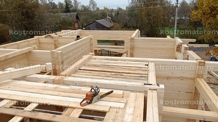 Строительство дома из клеенного бруса в п. Волга