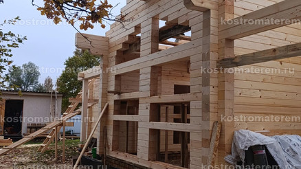 Строительство дома из клеенного бруса в п. Волга