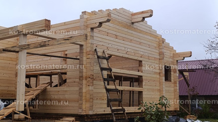 Строительство дома из клеенного бруса в п. Волга