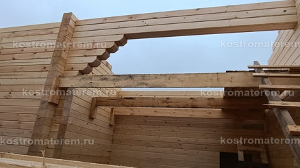 Строительство дома из клеенного бруса в п. Волга