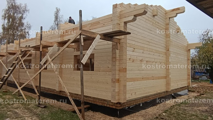 Строительство дома из клеенного бруса в п. Волга