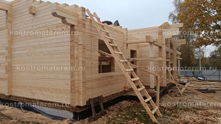 Строительство дома из клеенного бруса в п. Волга