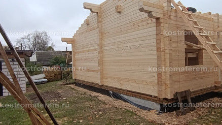 Строительство дома из клеенного бруса в п. Волга