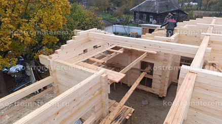 Строительство дома из клеенного бруса в п. Волга