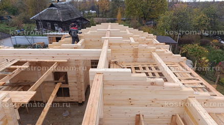 Строительство дома из клеенного бруса в п. Волга