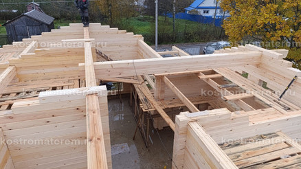 Строительство дома из клеенного бруса в п. Волга