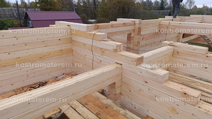 Строительство дома из клеенного бруса в п. Волга