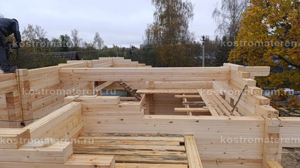 Строительство дома из клеенного бруса в п. Волга