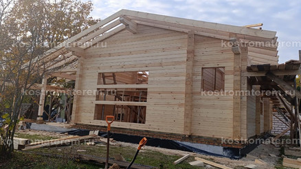 Строительство дома из клеенного бруса в п. Волга