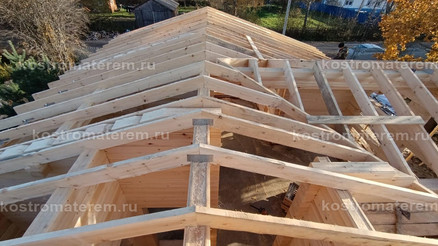 Строительство дома из клеенного бруса в п. Волга