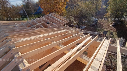 Строительство дома из клеенного бруса в п. Волга