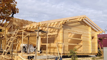 Строительство дома из клеенного бруса в п. Волга