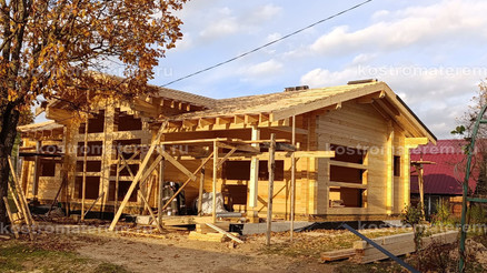 Строительство дома из клеенного бруса в п. Волга