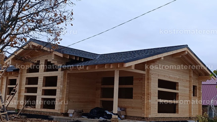 Строительство дома из клеенного бруса в п. Волга