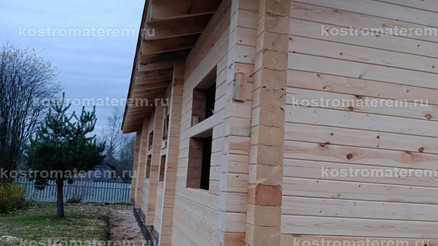 Строительство дома из клеенного бруса в п. Волга