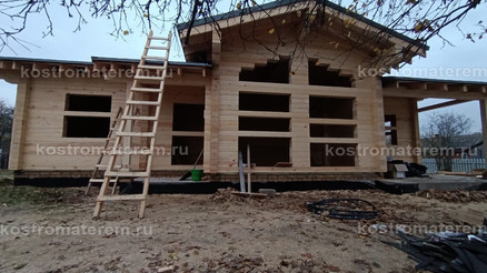 Строительство дома из клеенного бруса в п. Волга
