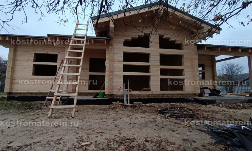 Строительство дома из клеенного бруса в п. Волга