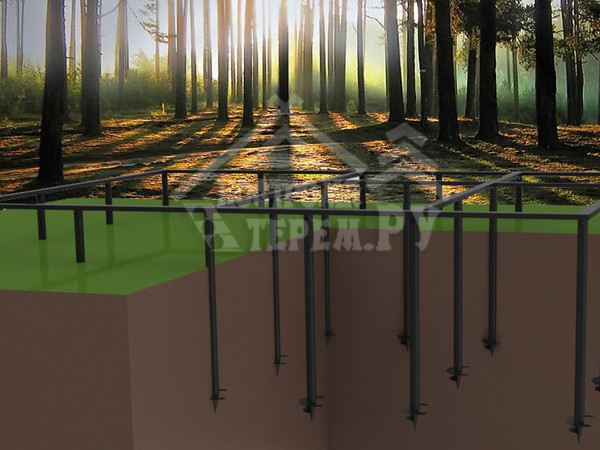 Свайно-винтовой фундамент